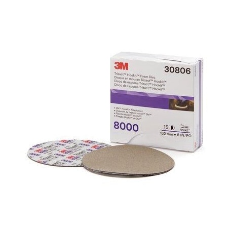 3M Hookit  Foam Disc, 30806, 6 in, PK/15, 15PK 7100193783